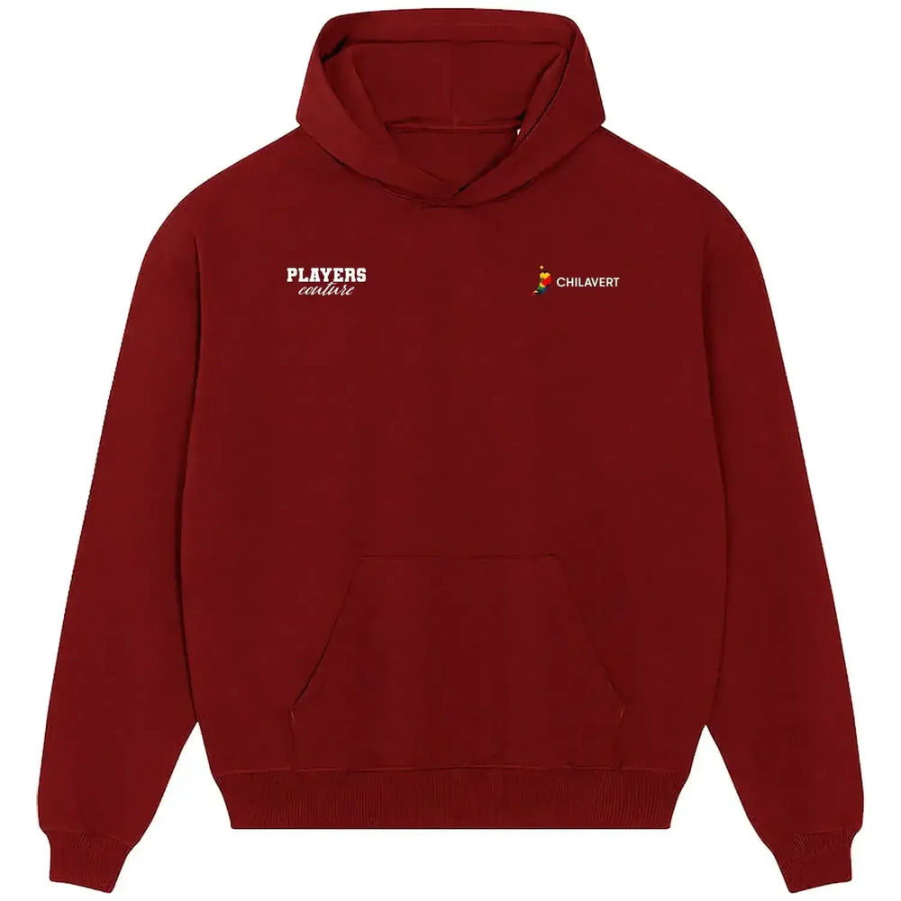 Jose Luis Chilavert hoodie – red men's hoodie featuring the Jose Luis Chilavert Players Couture logo