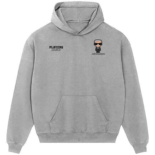Jose Mourinho hoodie – grey men's hoodie featuring the Jose Mourinho Players Couture logo