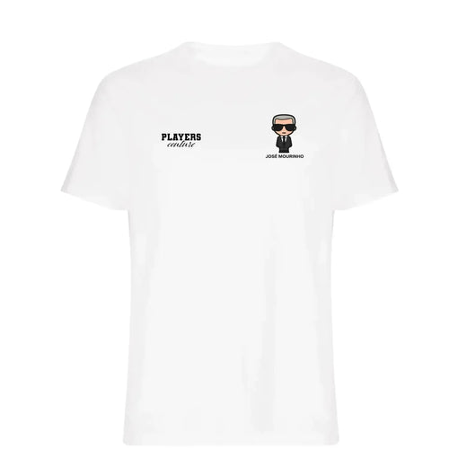 Jose Mourinho t-shirt – white men's t-shirt featuring the Jose Mourinho Players Couture logo