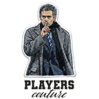 Jose Mourinho Badge Men's Hoodie – white close-up detail shot of the Jose Mourinho Players Couture logo design
