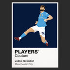 Joško Gvardiol Manchester City black Icon Frame artwork detail