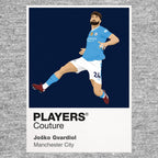 Joško Gvardiol Manchester City grey Icon Frame artwork detail