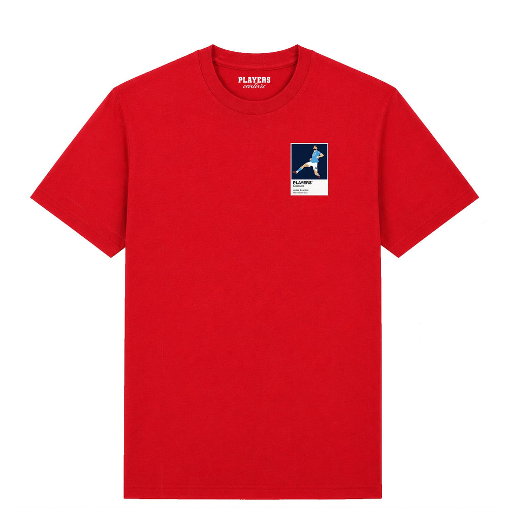 Joško Gvardiol Manchester City Icon Frame Men's T-Shirt – red