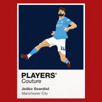 Joško Gvardiol Manchester City red Icon Frame artwork detail
