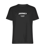 Journey t-shirt – black men's t-shirt with white Journey letters and Players Couture logo on the chest