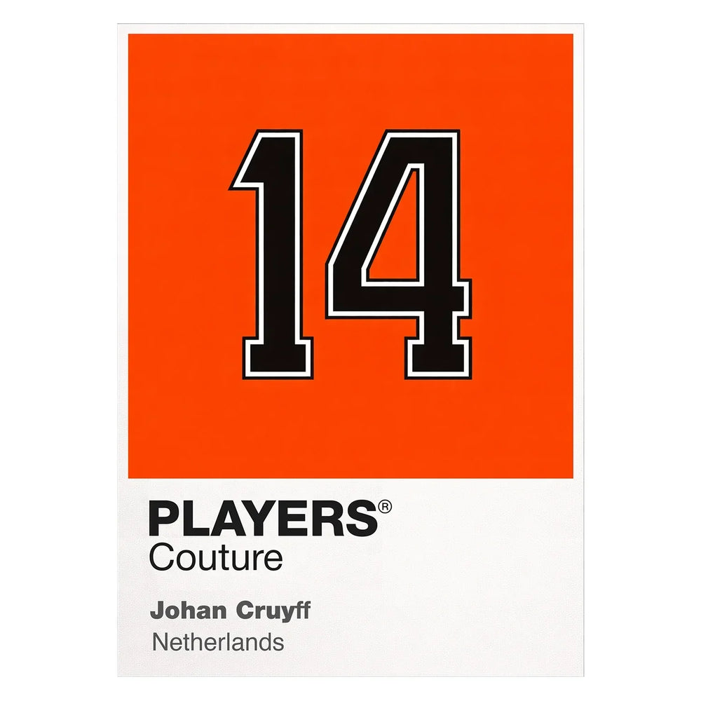Johan Cruyff 14 Football Shirt Frame Men's Hoodie – white close-up detail shot of the Johan Cruyff 14 Football Players