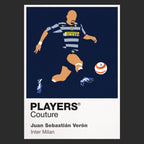 Juan Sebastián Verón Inter Milan Icon Frame artwork in black