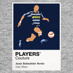 Juan Sebastián Verón Inter Milan Icon Frame artwork in grey
