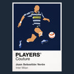 Juan Sebastián Verón Inter Milan Icon Frame artwork in navy
