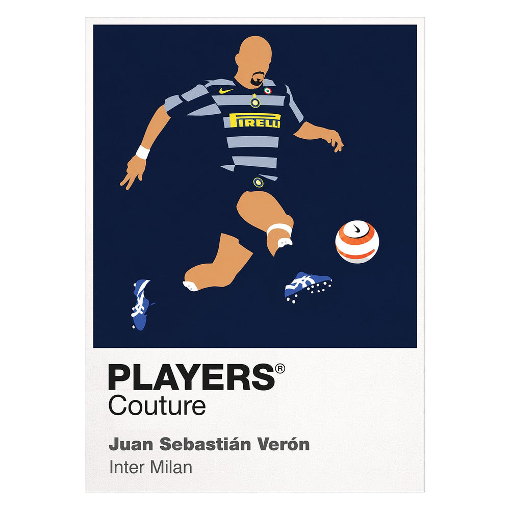 Juan Sebastián Verón Inter Milan Icon Frame artwork on white