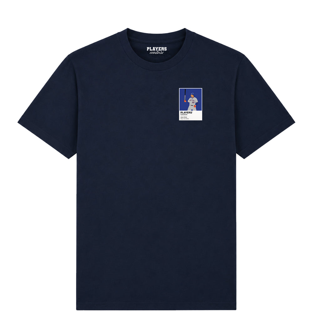 Juan Soto Mets Baseball Icon Frame Men's T-Shirt - Navy