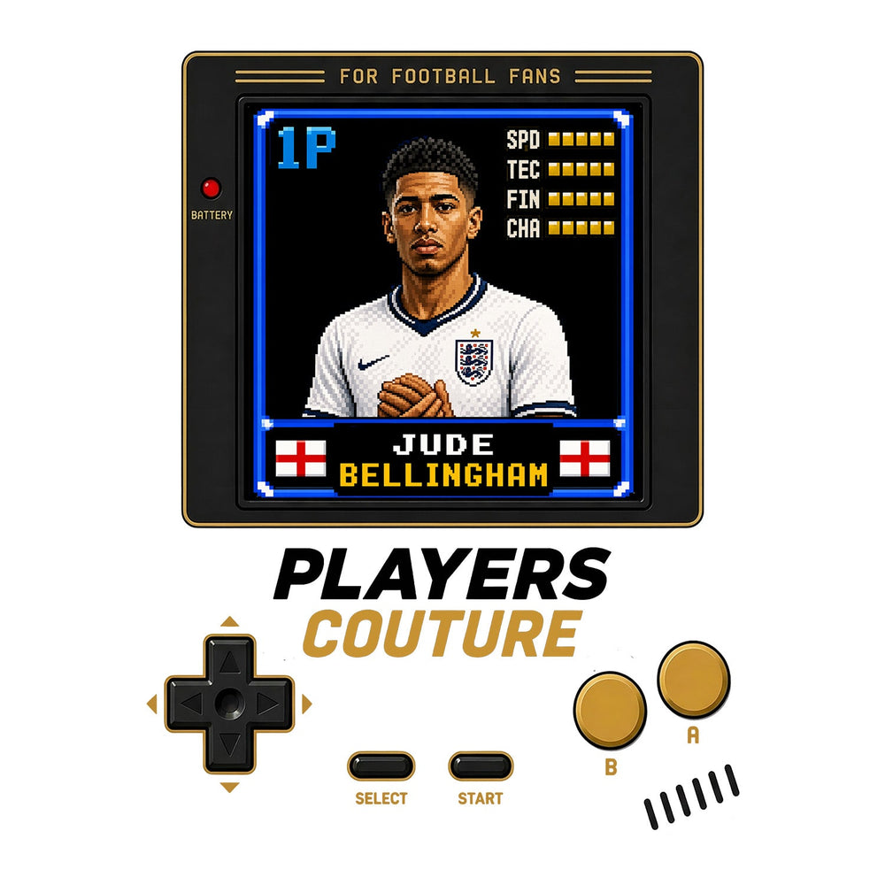 Jude Bellingham 1P 8-Bit t-shirt retro gaming design by Players Couture