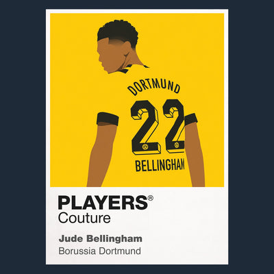 Jude Bellingham Borussia Dortmund Icon Frame Men's Hoodie — Navy Artwork
