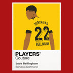 Jude Bellingham Borussia Dortmund Icon Frame Men's Hoodie — Red Artwork