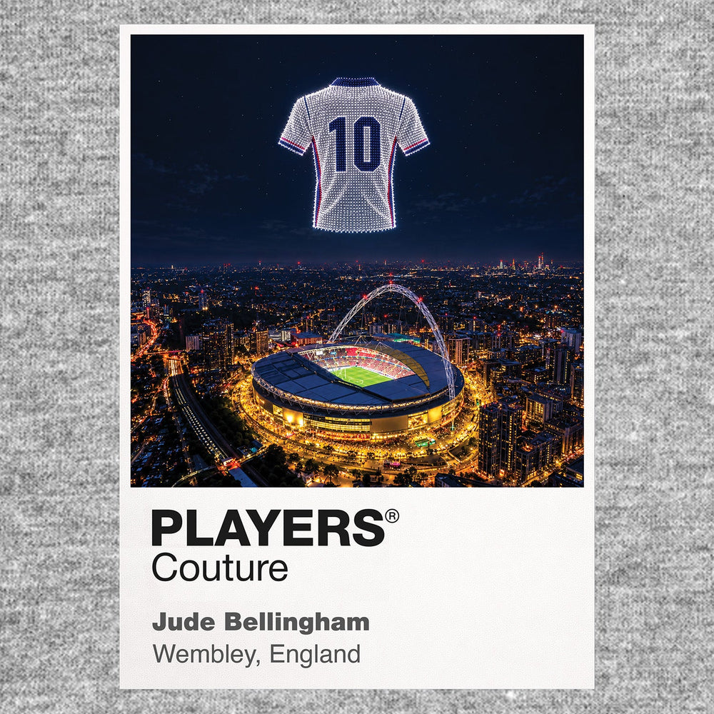 Jude Bellingham England Icons in Lights Frame artwork in grey