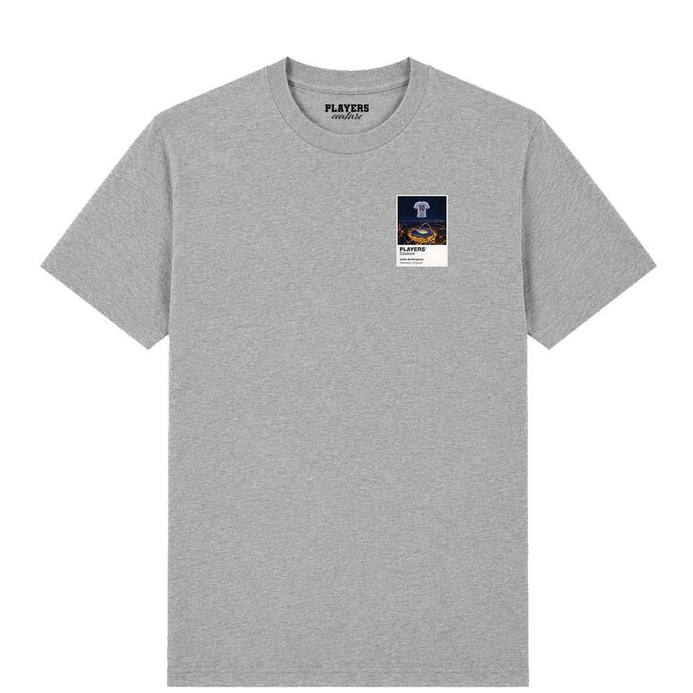Jude Bellingham England Icons in Lights Frame Men's T-Shirt in Gray