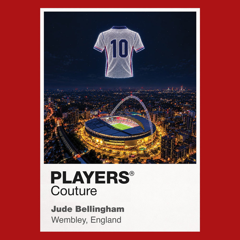Jude Bellingham England Icons in Lights Frame artwork in red