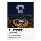 Jude Bellingham England Icons in Lights Frame artwork in white