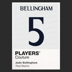 Jude Bellingham 5 Football Shirt Frame Men's Hoodie – black close-up detail shot of the Jude Bellingham 5 Football Players