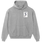 Jude Bellingham 5 Football hoodie – grey men's hoodie featuring the Jude Bellingham 5 Football Players Couture logo