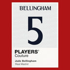 Jude Bellingham 5 Football Shirt Frame Men's Hoodie – red close-up detail shot of the Jude Bellingham 5 Football Players