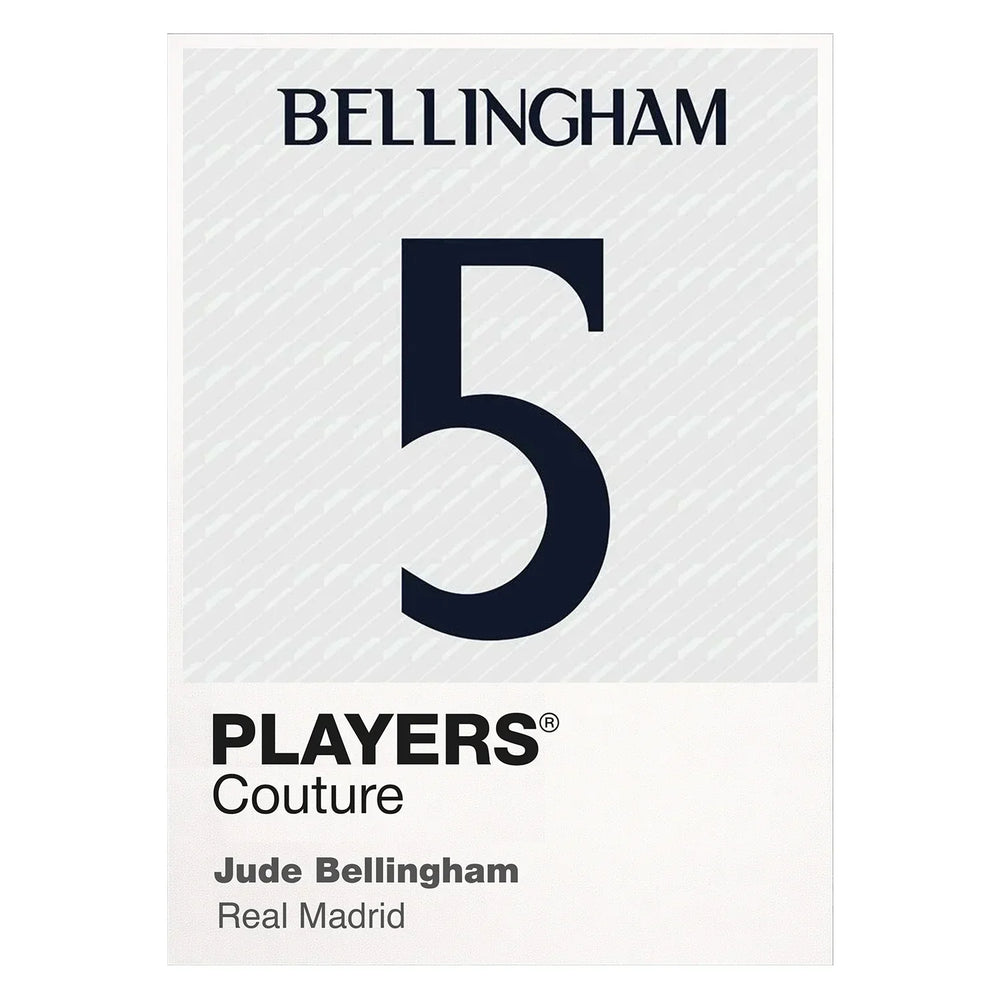 Jude Bellingham 5 Football Shirt Frame Men's Hoodie – white close-up detail shot of the Jude Bellingham 5 Football Players