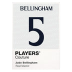 Jude Bellingham 5 Football Shirt Frame Men's Hoodie – white close-up detail shot of the Jude Bellingham 5 Football Players