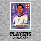 Jude Bellingham World Cup Sticker Kids T-Shirt – jude bellingham grey Players Couture design