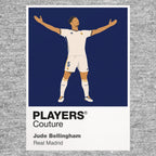 Jude Bellingham Real Madrid Icon Frame Kids T-Shirt — Gray Artwork