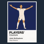 Jude Bellingham Real Madrid Icon Frame Kids T-Shirt — Navy Artwork