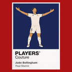 Jude Bellingham Real Madrid Icon Frame Kids T-Shirt — Red Artwork