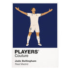 Jude Bellingham Real Madrid Icon Frame Kids T-Shirt — White Artwork