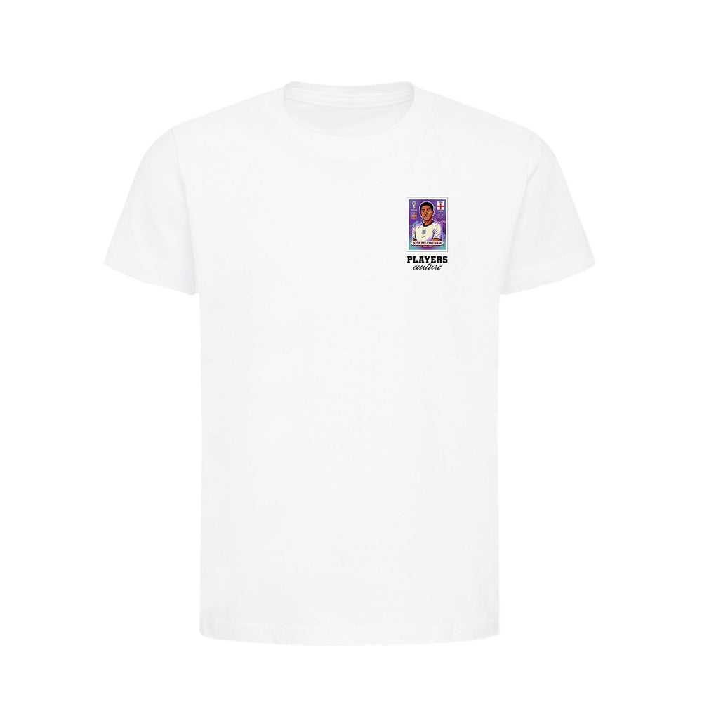Jude Bellingham World Cup Sticker Kids T-Shirt – jude bellingham sticker kids white tshirt Players Couture design