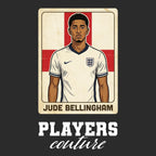 Jude Bellingham 2026 World Cup Sticker Men's T-Shirt – black close-up detail shot of the Jude Bellingham 2026 World Cup
