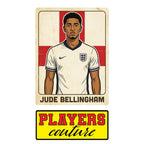 Jude Bellingham 2026 World Cup Sticker Men's T-Shirt – close-up detail shot of the Jude Bellingham 2026 World Cup Players
