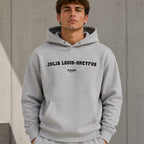 julia-louis-dreyfus name-print hoodie - grey