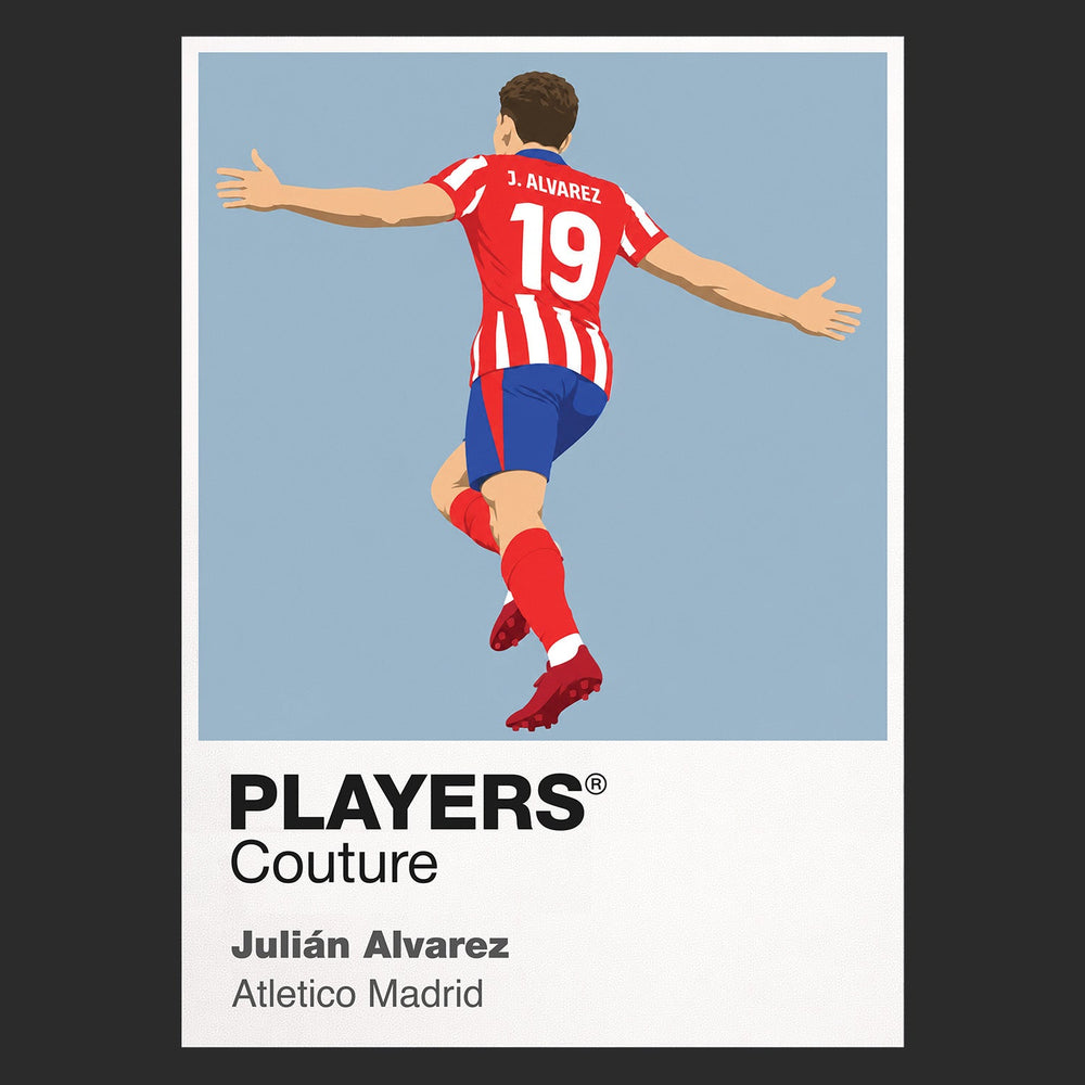 Julián Álvarez Atlético Madrid Icon Frame artwork in black
