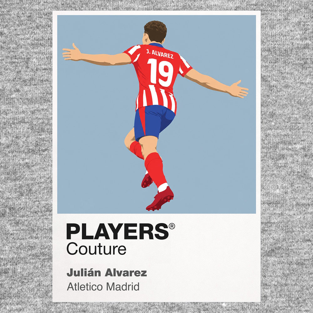 Julián Álvarez Atlético Madrid Icon Frame artwork in grey