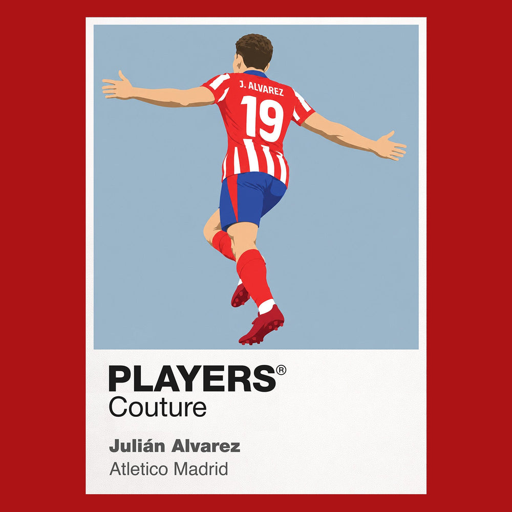 Julián Álvarez Atlético Madrid Icon Frame artwork in red