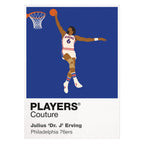 Julius Erving Sixers Basketball Icon Frame - Icon Design