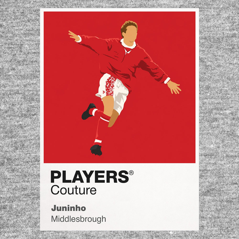 Juninho Middlesbrough Icon Frame Men's Hoodie — Gray Artwork