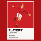 Juninho Middlesbrough Icon Frame Men's Hoodie — Red Artwork