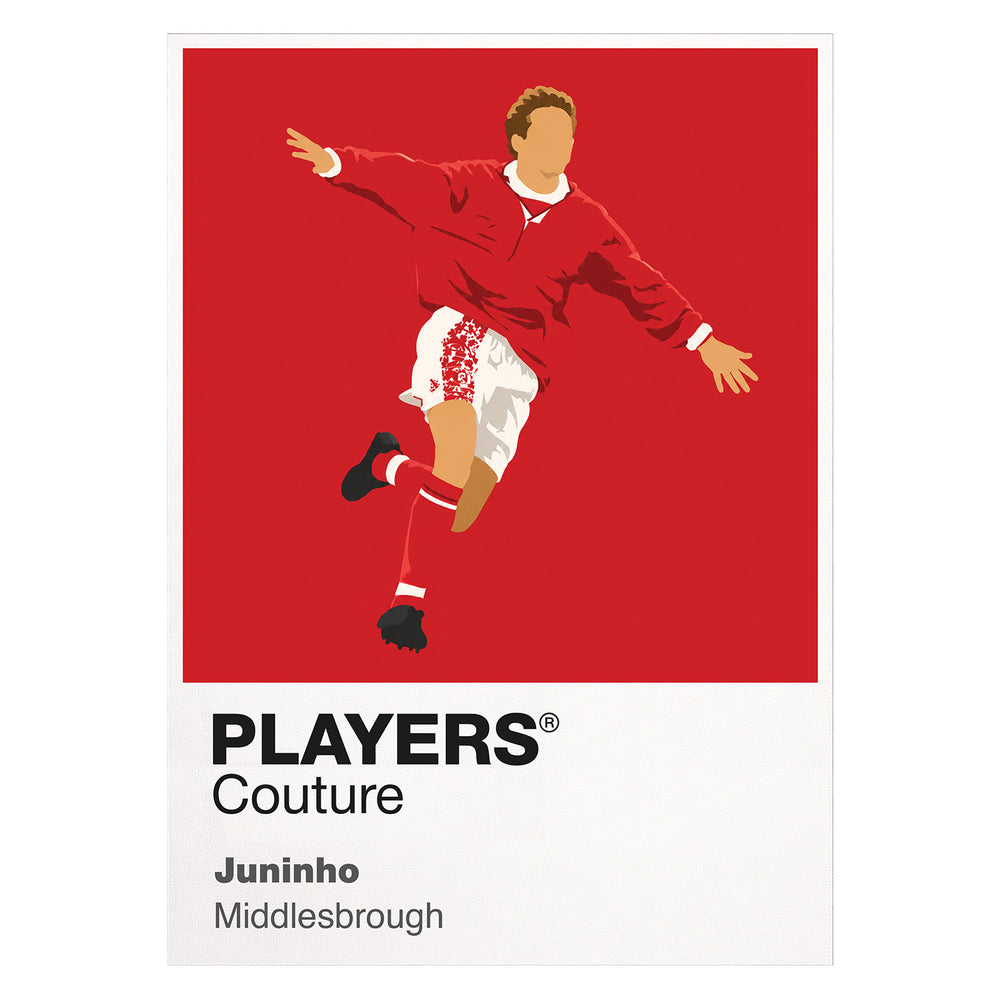 Juninho Middlesbrough Icon Frame — White