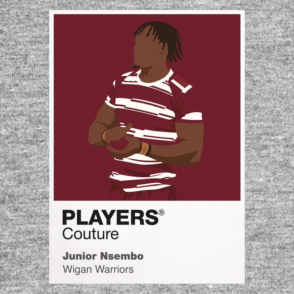 Junior Nsemba Wigan Warriors grey Icon Frame detail