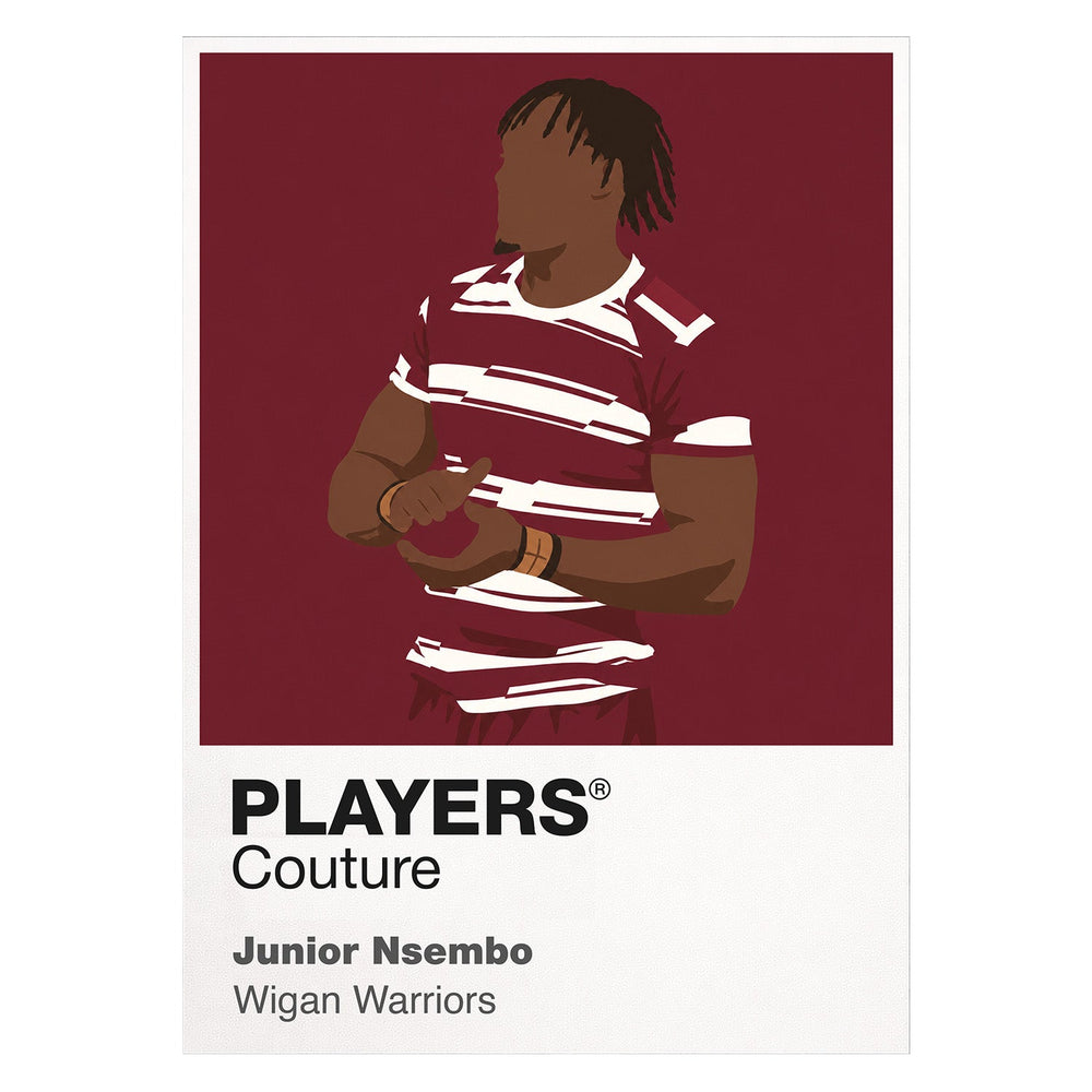 Junior Nsemba Wigan Warriors white Icon Frame detail