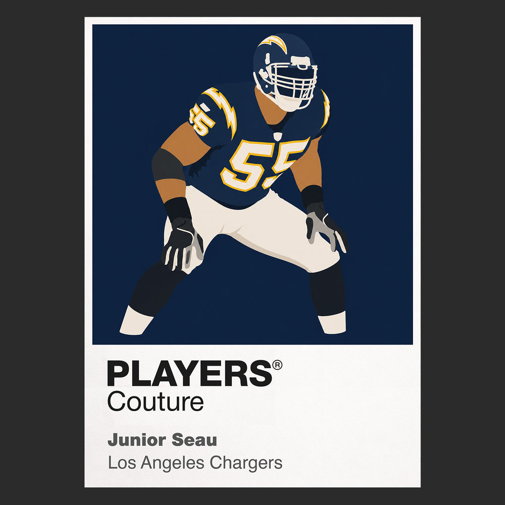 Junior Seau Chargers American Football Icon Frame Men's T-Shirt