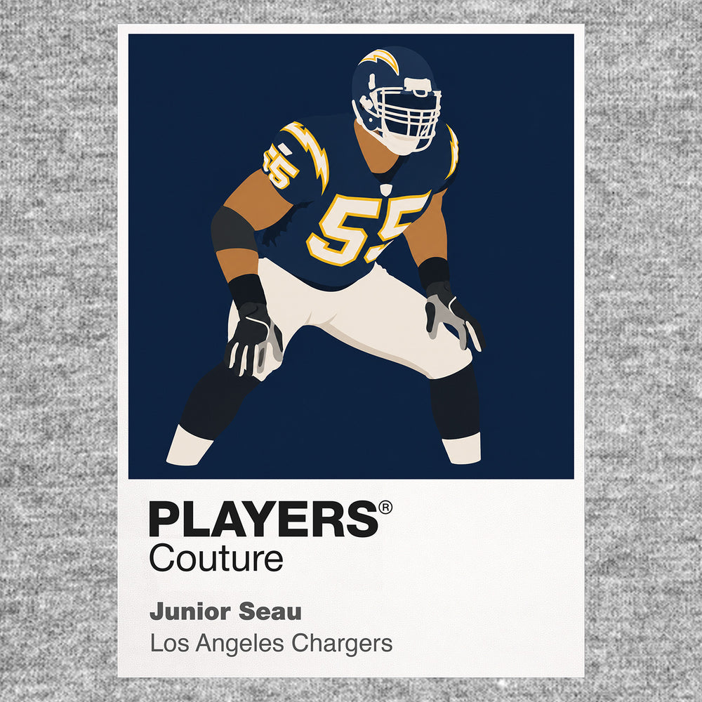 Junior Seau Chargers American Football Icon Frame Men's T-Shirt