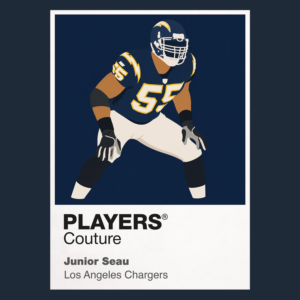 Junior Seau Chargers American Football Icon Frame Men's T-Shirt