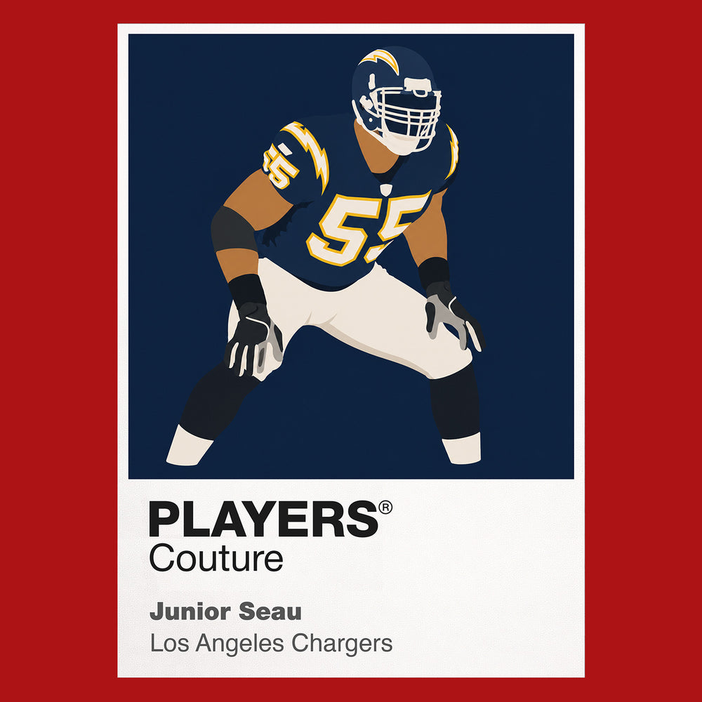 Junior Seau Chargers American Football Icon Frame Men's T-Shirt