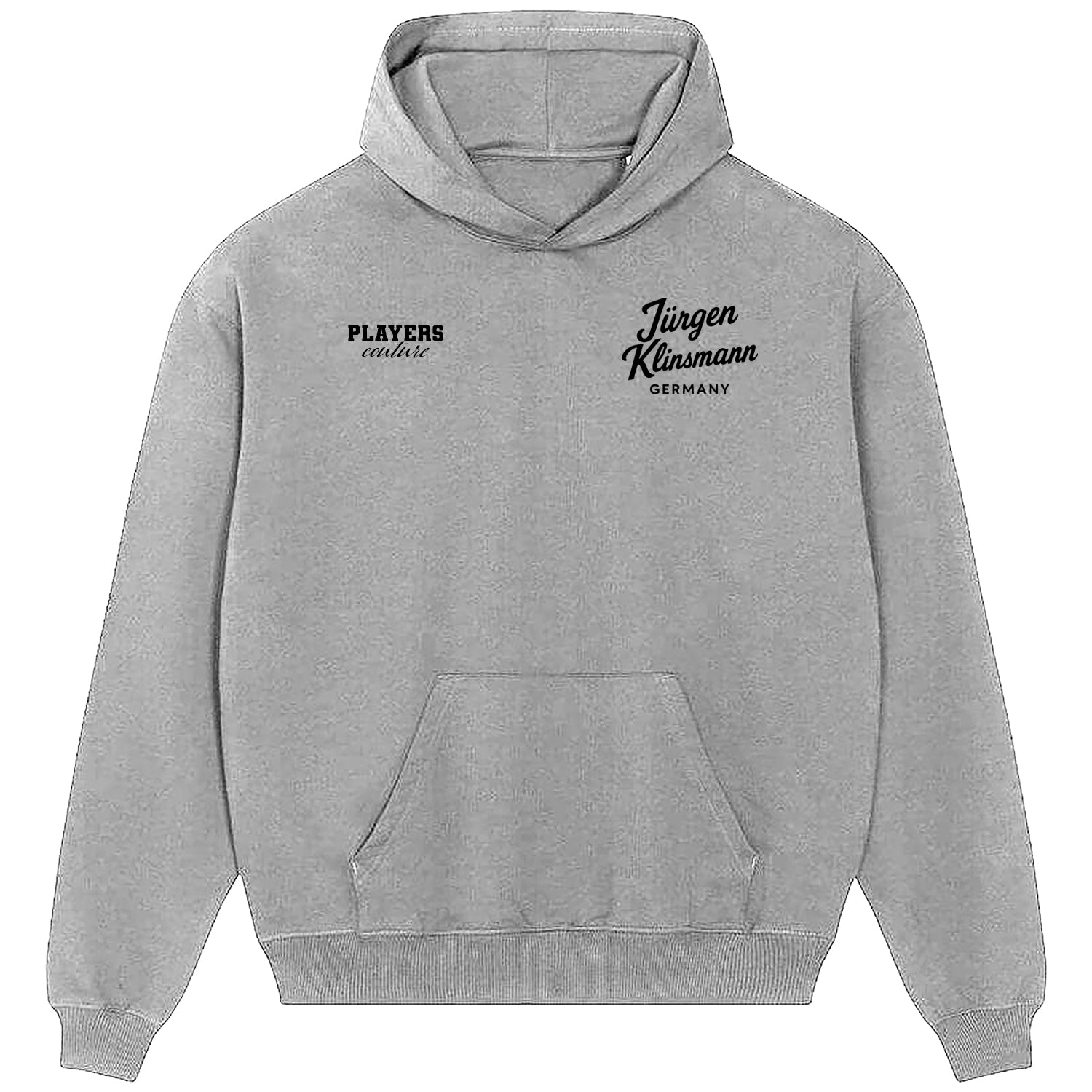 Jurgen Klinsmann Logo Players Couture Men's Casual Hoodie Gray